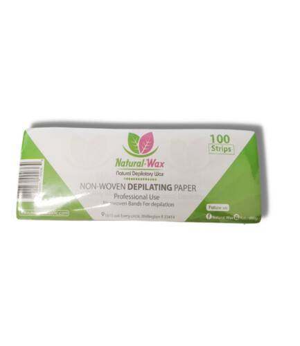 natural wax non woven depilating paper 100 strips